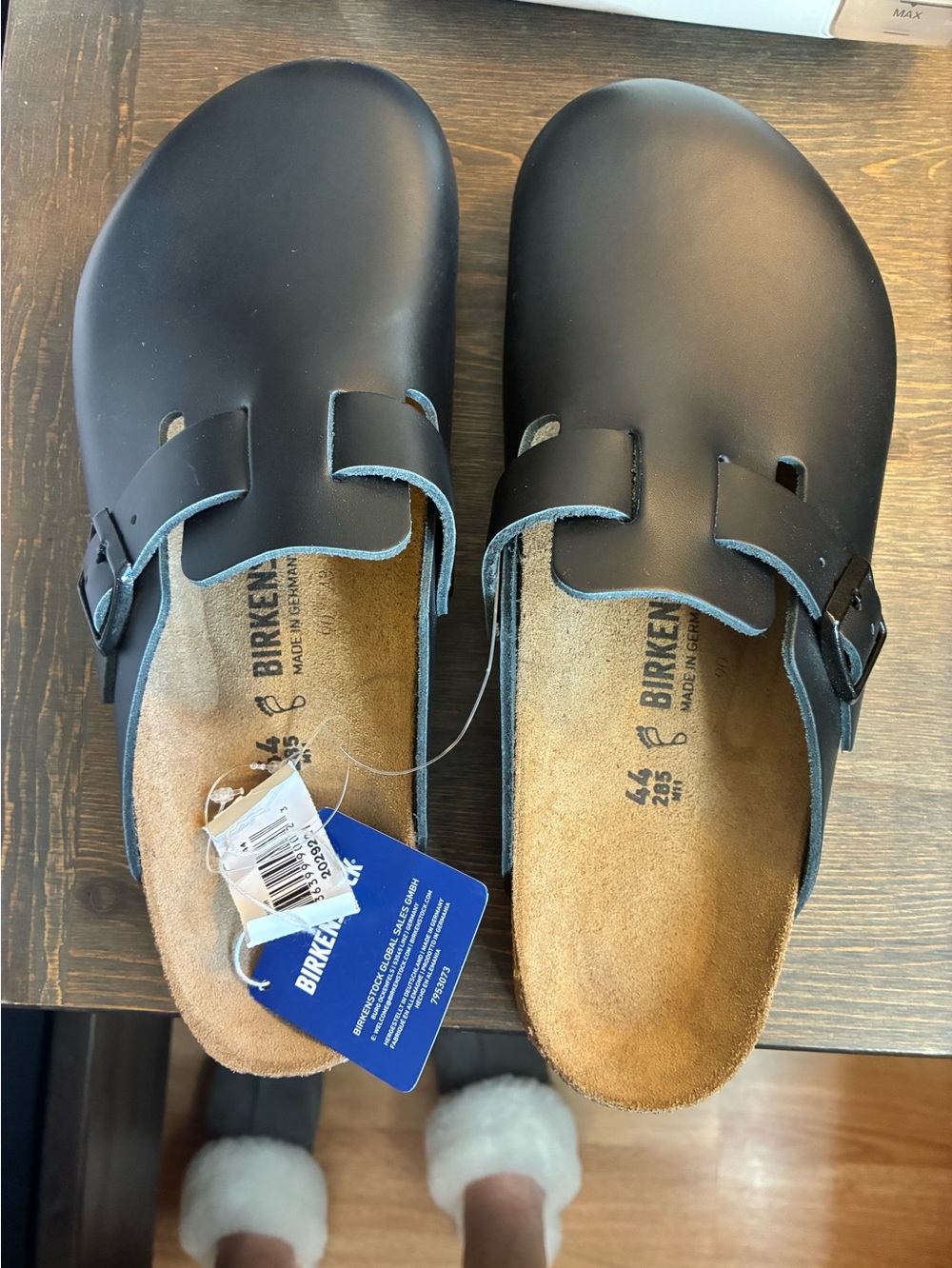 Birkenstock size 44 Matte Black Boston Clogs